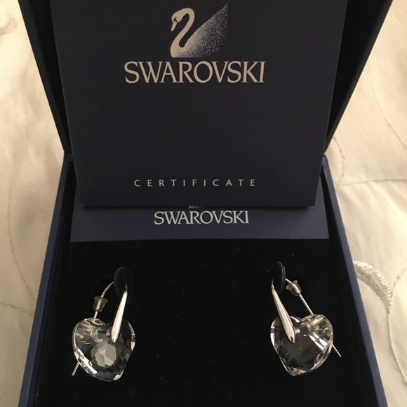 Swarovski Heart Clear Pierced Earrings # 1061838 - Picture 2 of 4